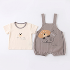 A Nice Day Bear Romper ( Grey )