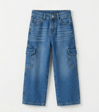 Soft Denim Cargo Trousers