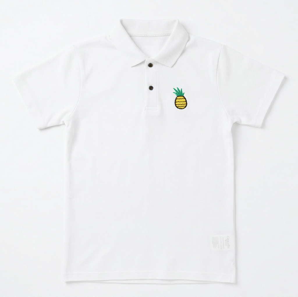 Pineapple Embroidered Polo Shirt