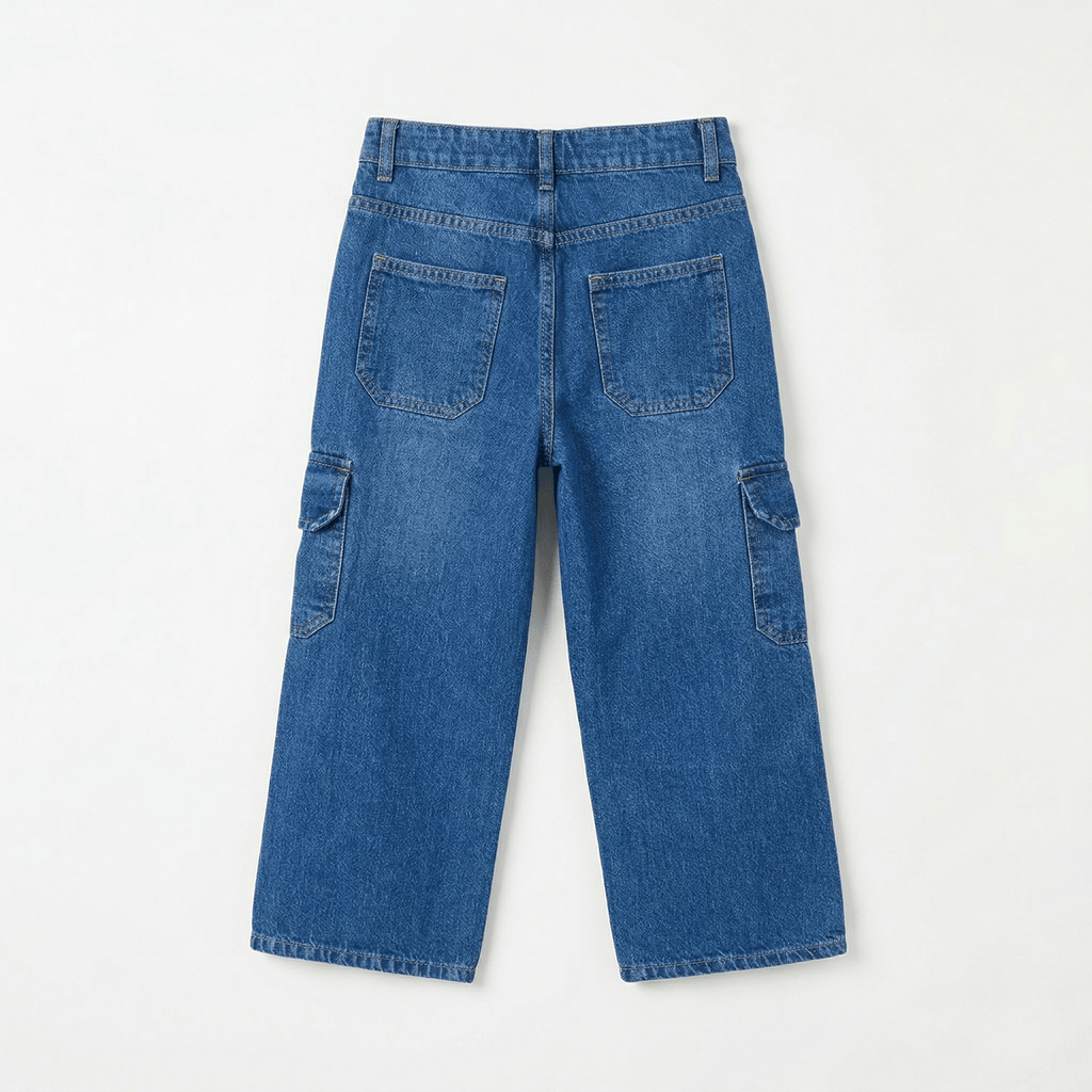 Soft Denim Cargo Trousers