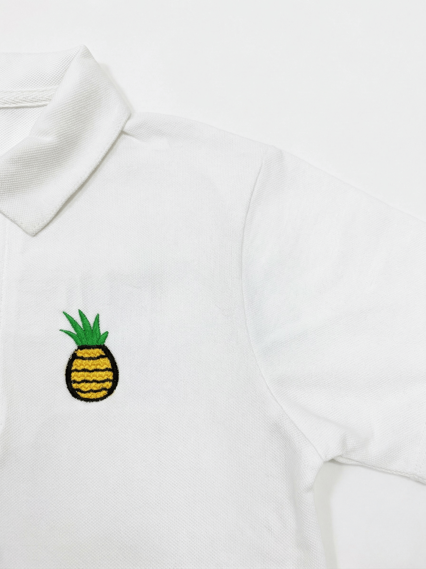 Pineapple Embroidered Polo Shirt